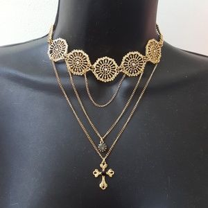 Choker with a Cross pendant